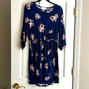 Navy floral dress